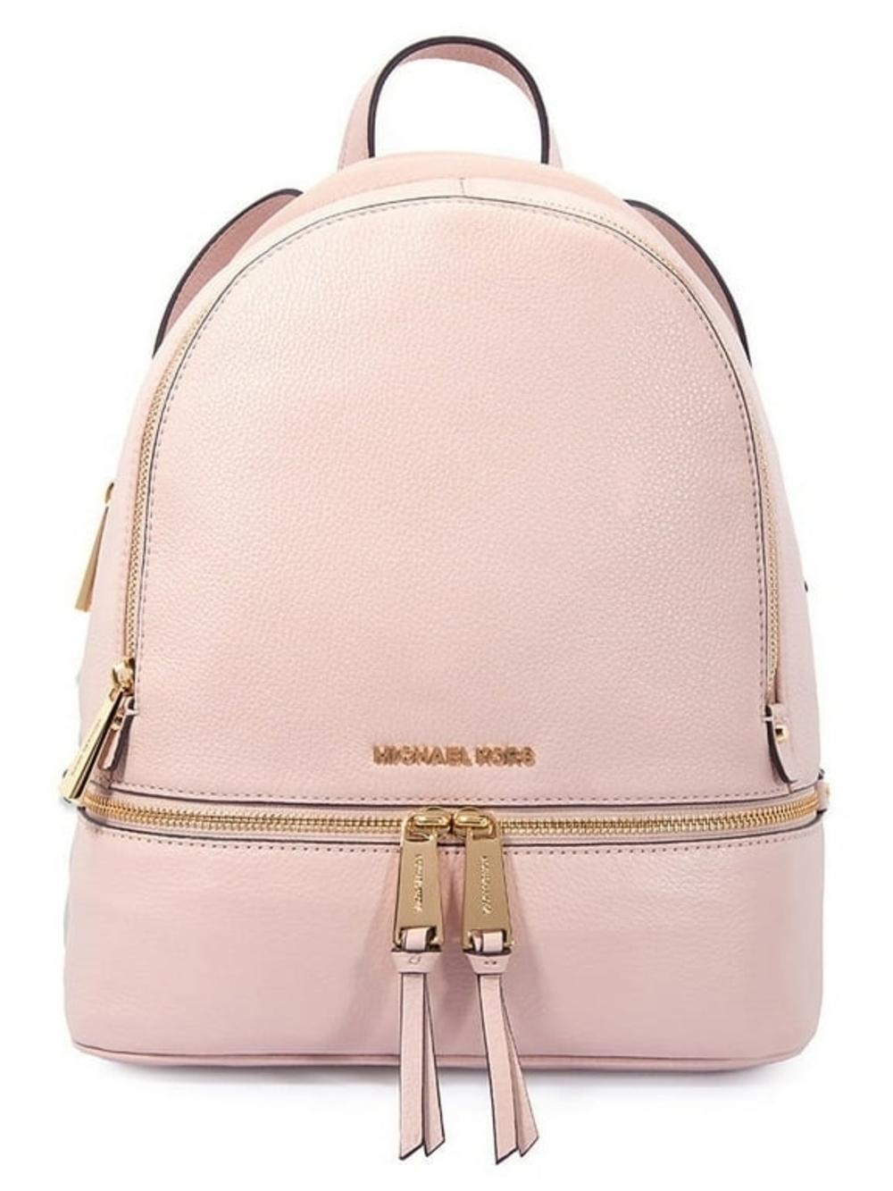SOLD - MICHAEL Michael Kors Womens Rhea Leather Signature Backpack Pink Medium